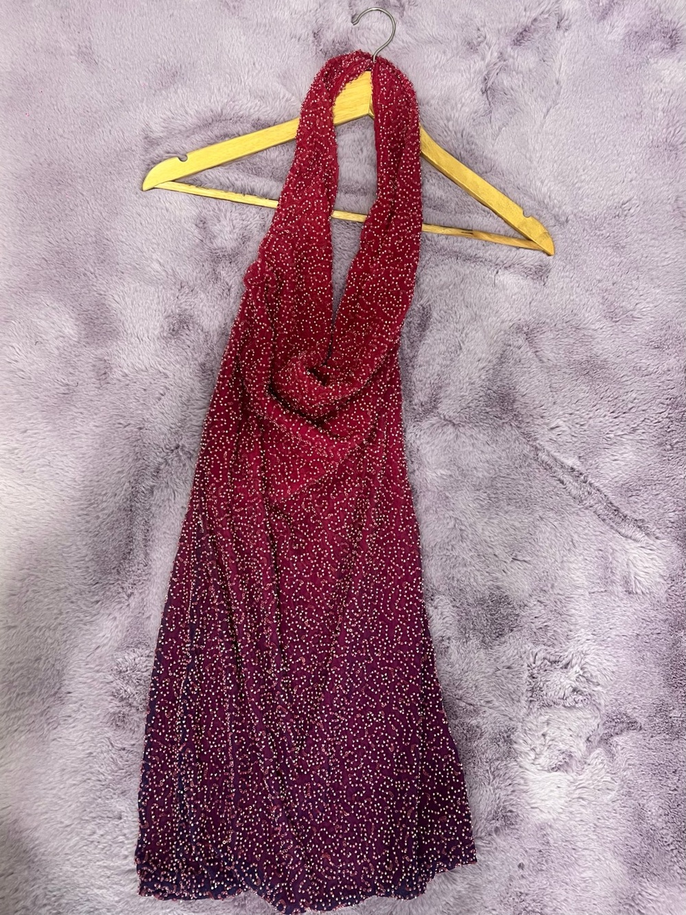 Elegant Beaded Halter Neck dress